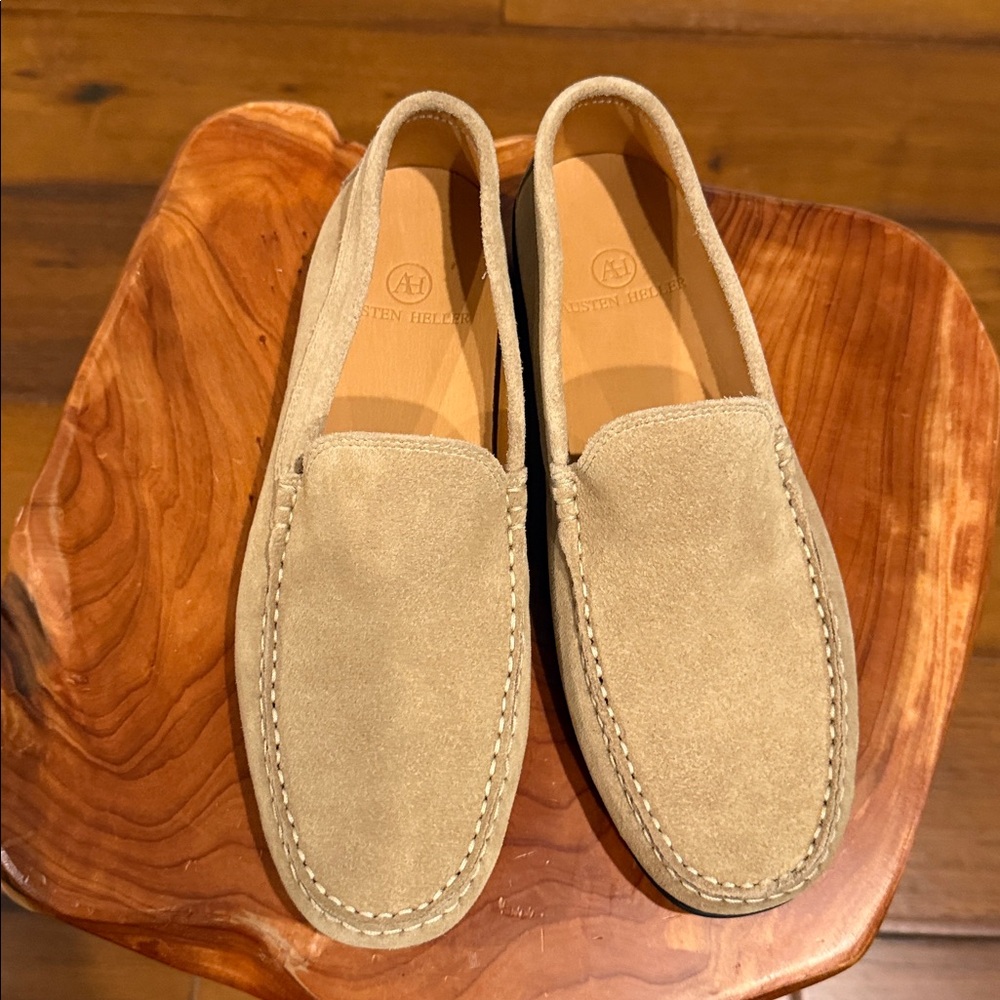 Austen Heller Tan Suede Slip-Ons - Picture 2 of 4